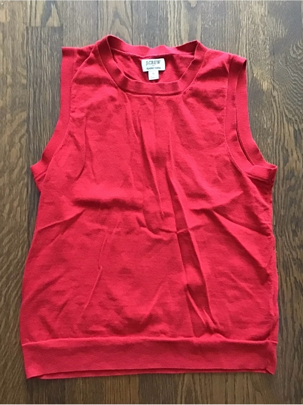 J. Crew Red Sleeveless Crewneck Tank